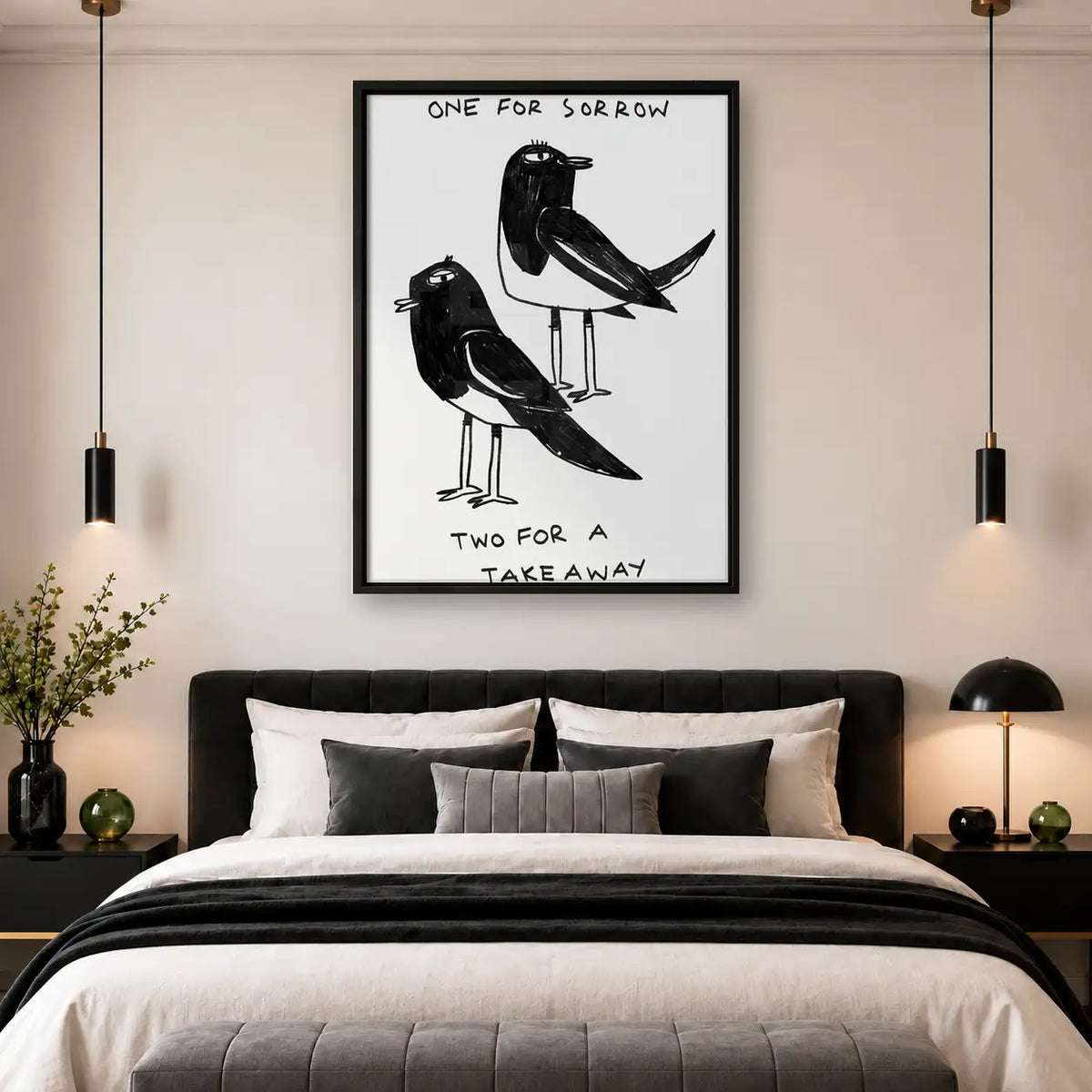 One for Sorrow Two for Takeaway Crows Wall Art 4