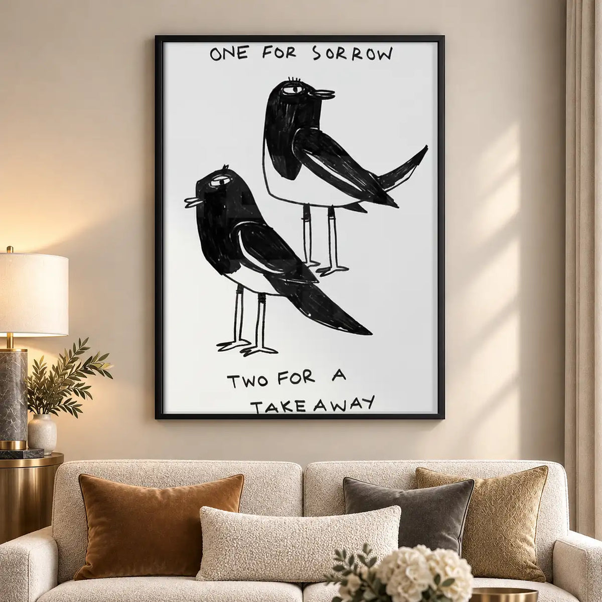 One for Sorrow Two for Takeaway Crows Wall Art 5