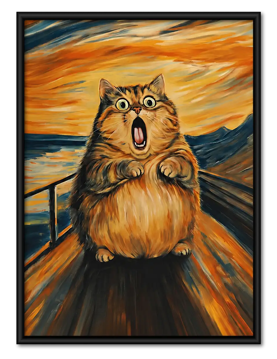 Orange Cat Scream Parody Wall Art 1