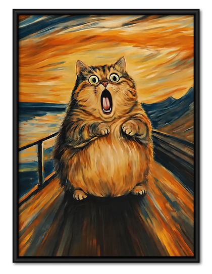 Orange Cat Scream Parody Wall Art
