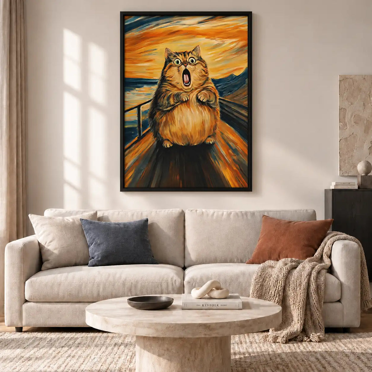 Orange Cat Scream Parody Wall Art 2