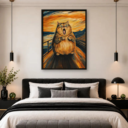 Orange Cat Scream Parody Wall Art 4