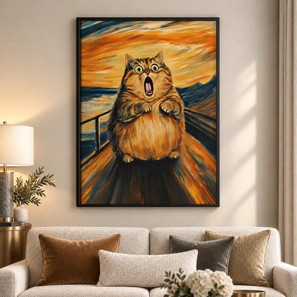 Orange Cat Scream Parody Wall Art 5