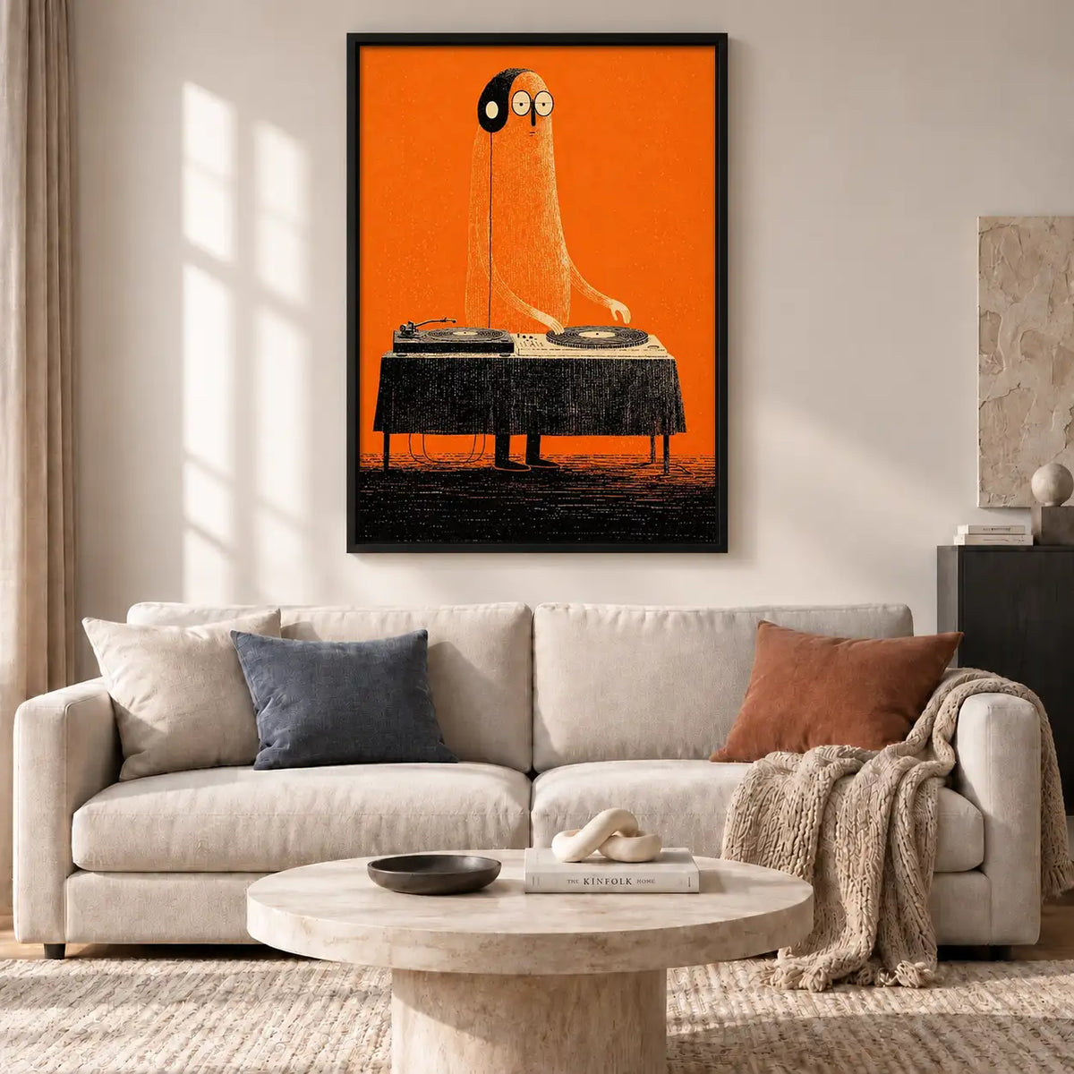 Orange Character Playing Piano Wall Art 2