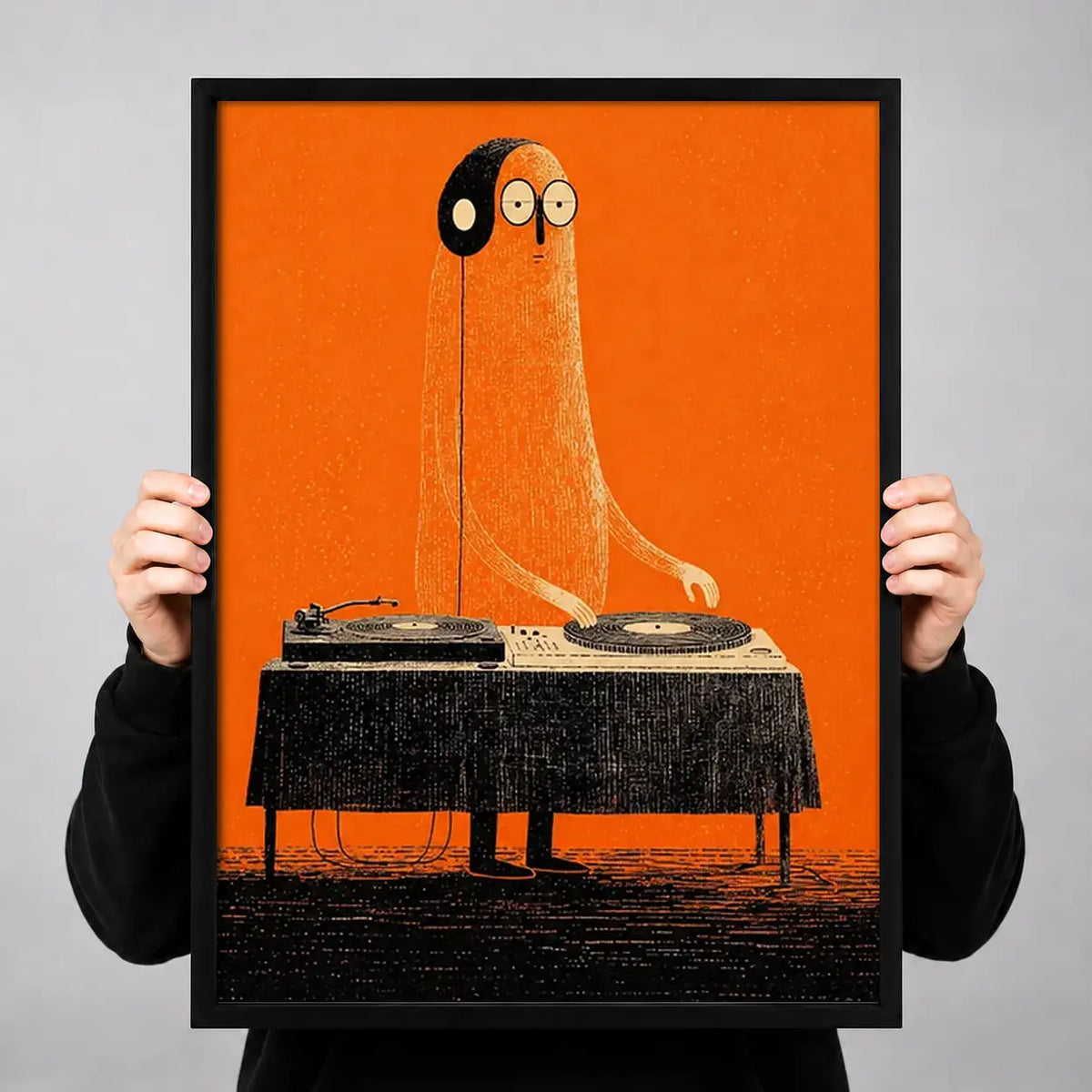 Orange Character Playing Piano Wall Art 3