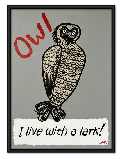 Owl I Live with a Lark Wall Art