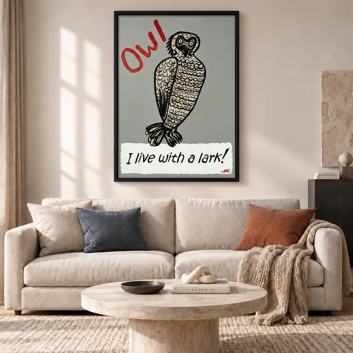 Owl I Live with a Lark Wall Art 2