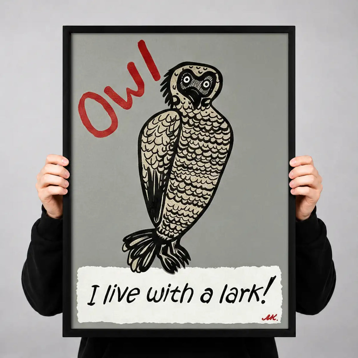Owl I Live with a Lark Wall Art 3