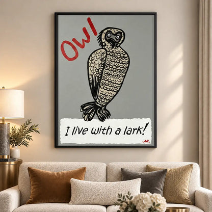 Owl I Live with a Lark Wall Art 5