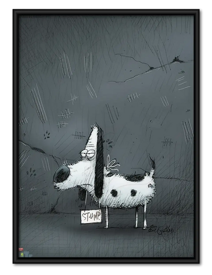 Paper Airplane Flying Through Rain Wall Art