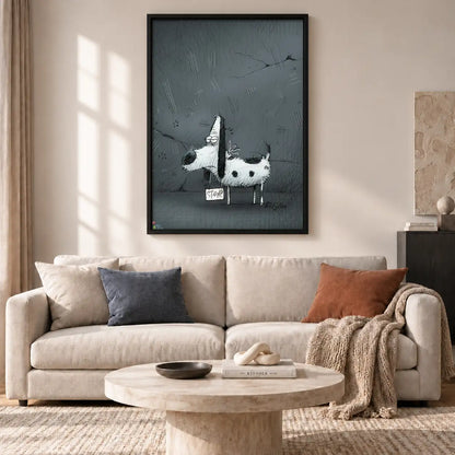 Paper Airplane Flying Through Rain Wall Art 2