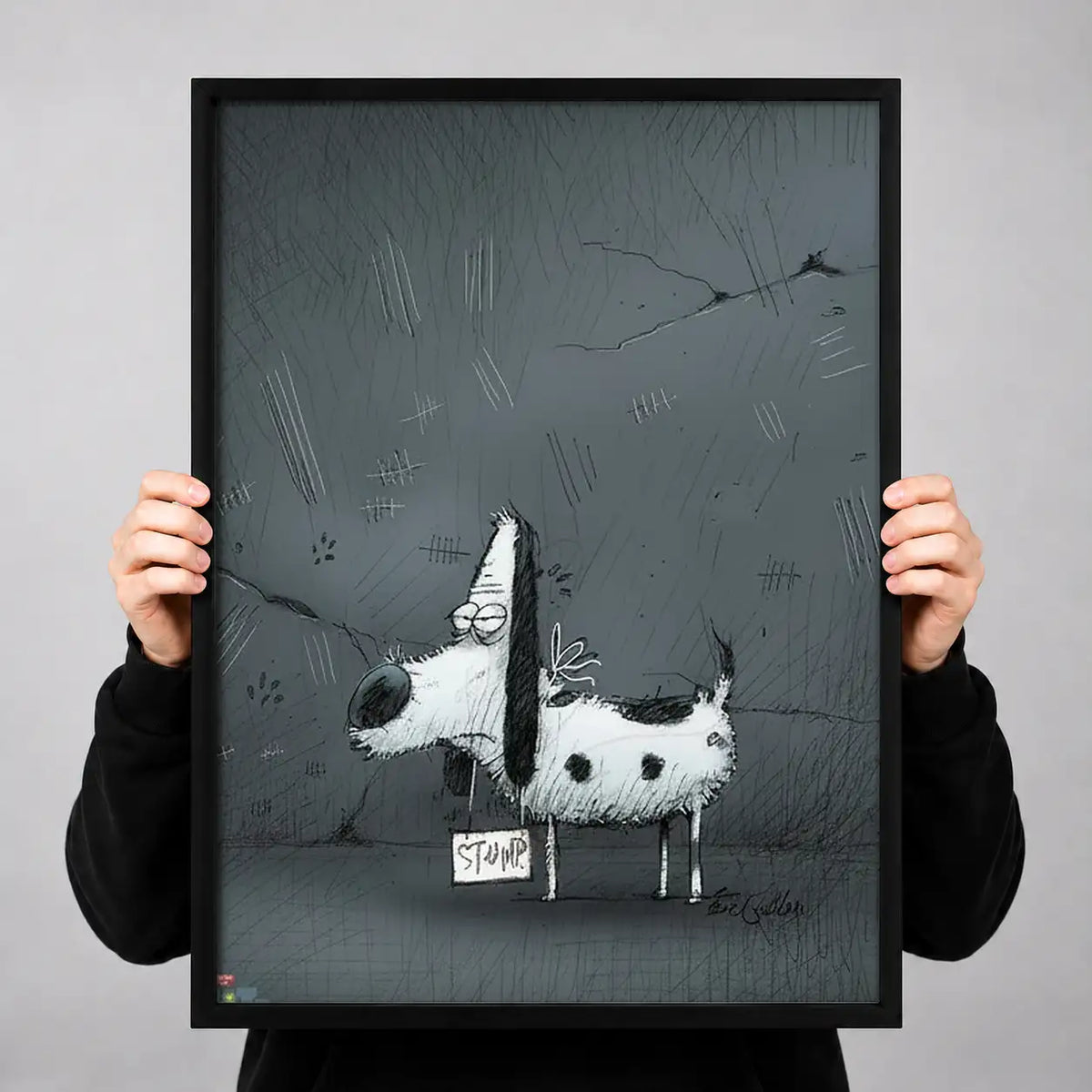 Paper Airplane Flying Through Rain Wall Art 3