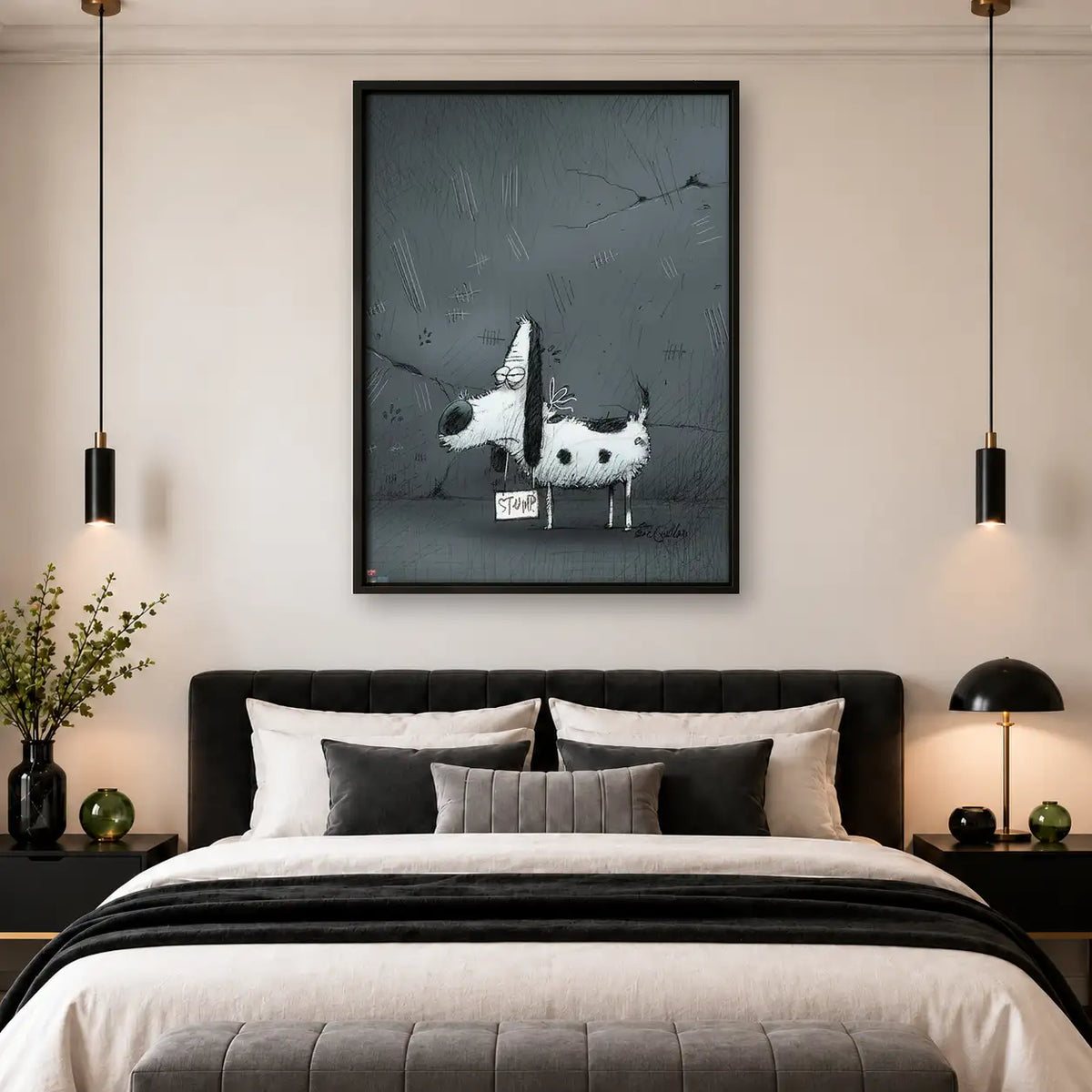 Paper Airplane Flying Through Rain Wall Art 4