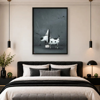 Paper Airplane Flying Through Rain Wall Art 4