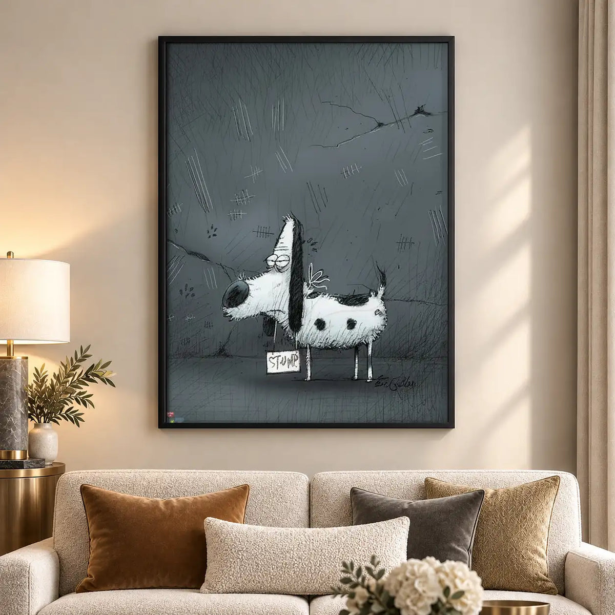 Paper Airplane Flying Through Rain Wall Art 5