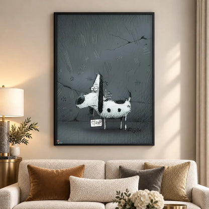 Paper Airplane Flying Through Rain Wall Art 5