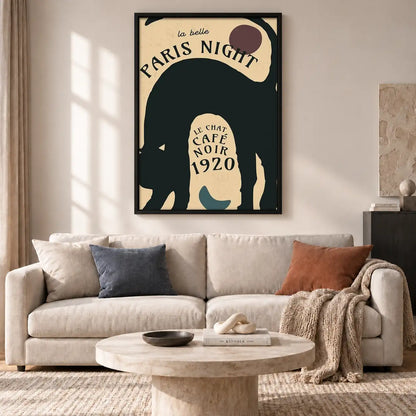 Paris Night Black Cat Cafe Poster Wall Art 2