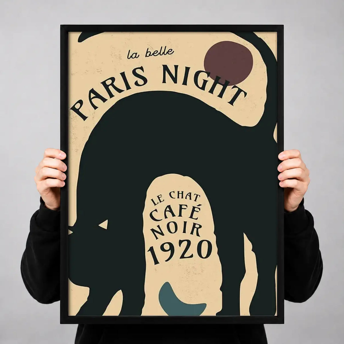 Paris Night Black Cat Cafe Poster Wall Art 3