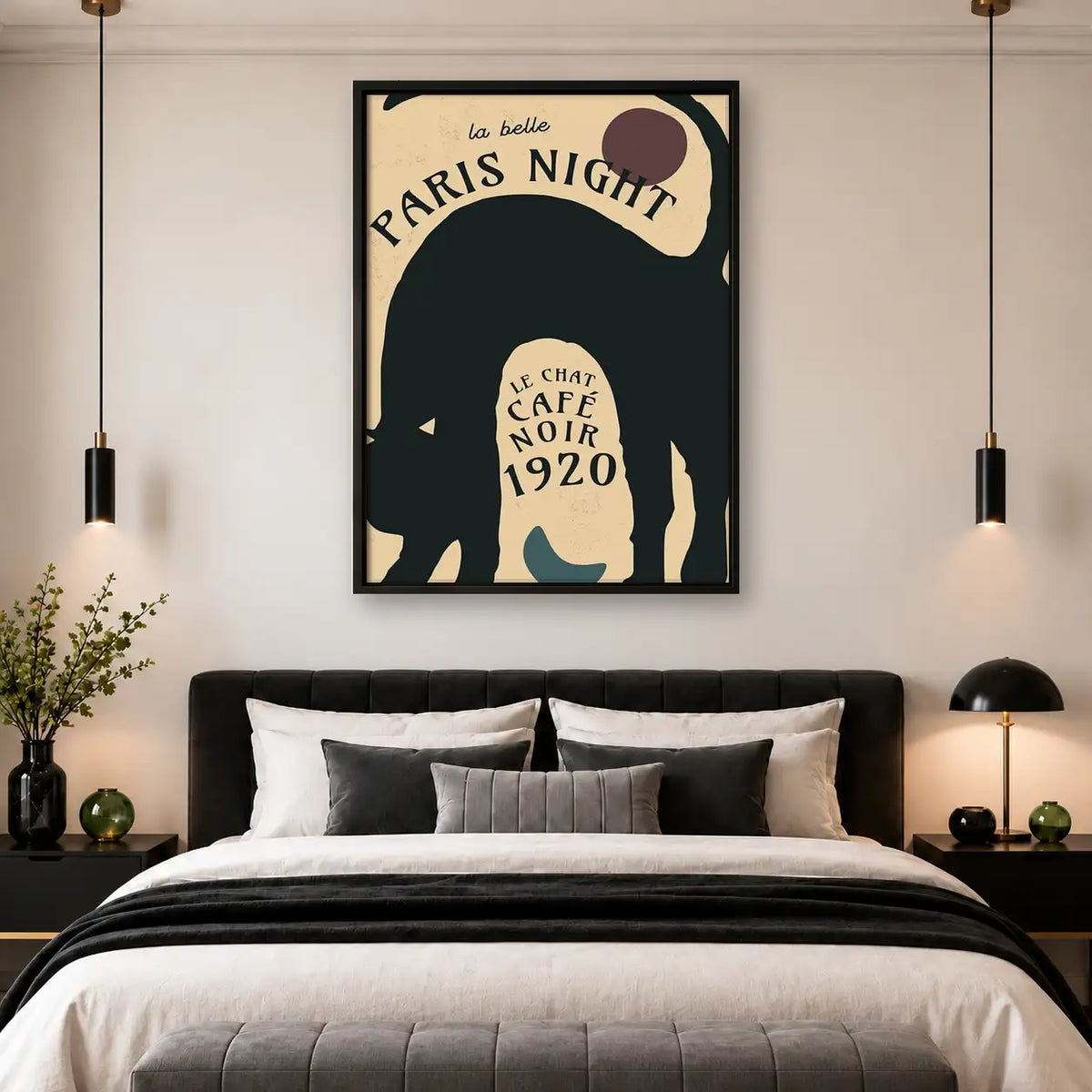 Paris Night Black Cat Cafe Poster Wall Art 4