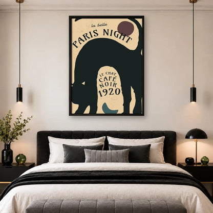 Paris Night Black Cat Cafe Poster Wall Art 4