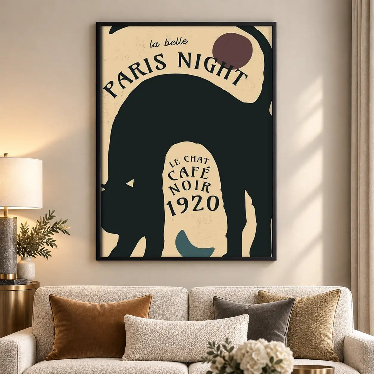 Paris Night Black Cat Cafe Poster Wall Art 5