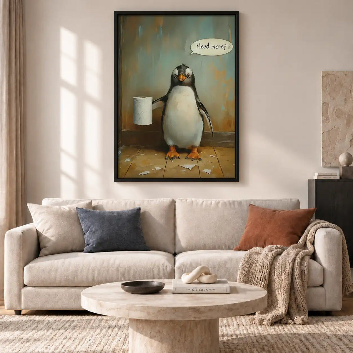 Penguin Asking Need More Wall Art 2