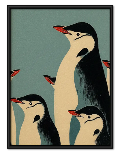 Penguin Family Portrait Wall Art 1