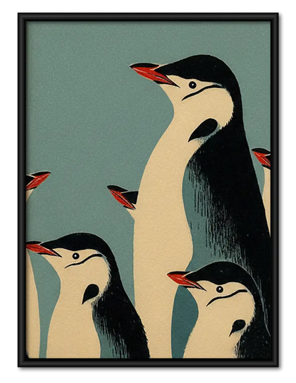 Penguin Family Portrait Wall Art
