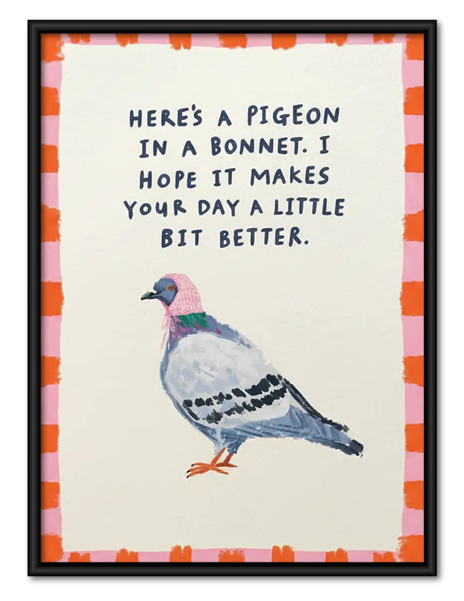 Pigeon in a Bonnet Funny Quote Wall Art 1