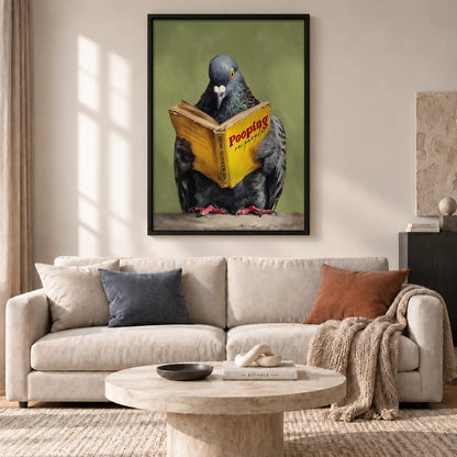 Pigeon Reading the Daily Poopings Wall Art 2