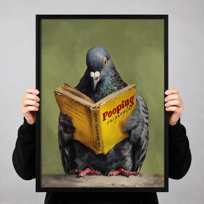 Pigeon Reading the Daily Poopings Wall Art 3