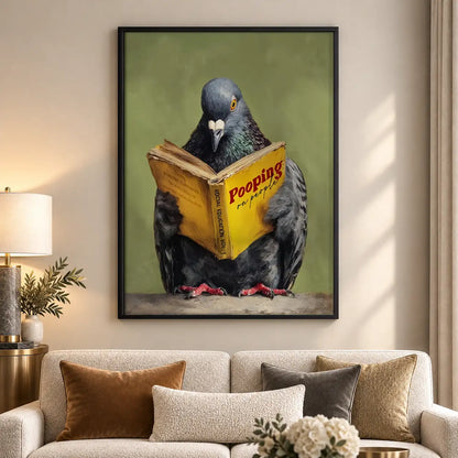 Pigeon Reading the Daily Poopings Wall Art 5
