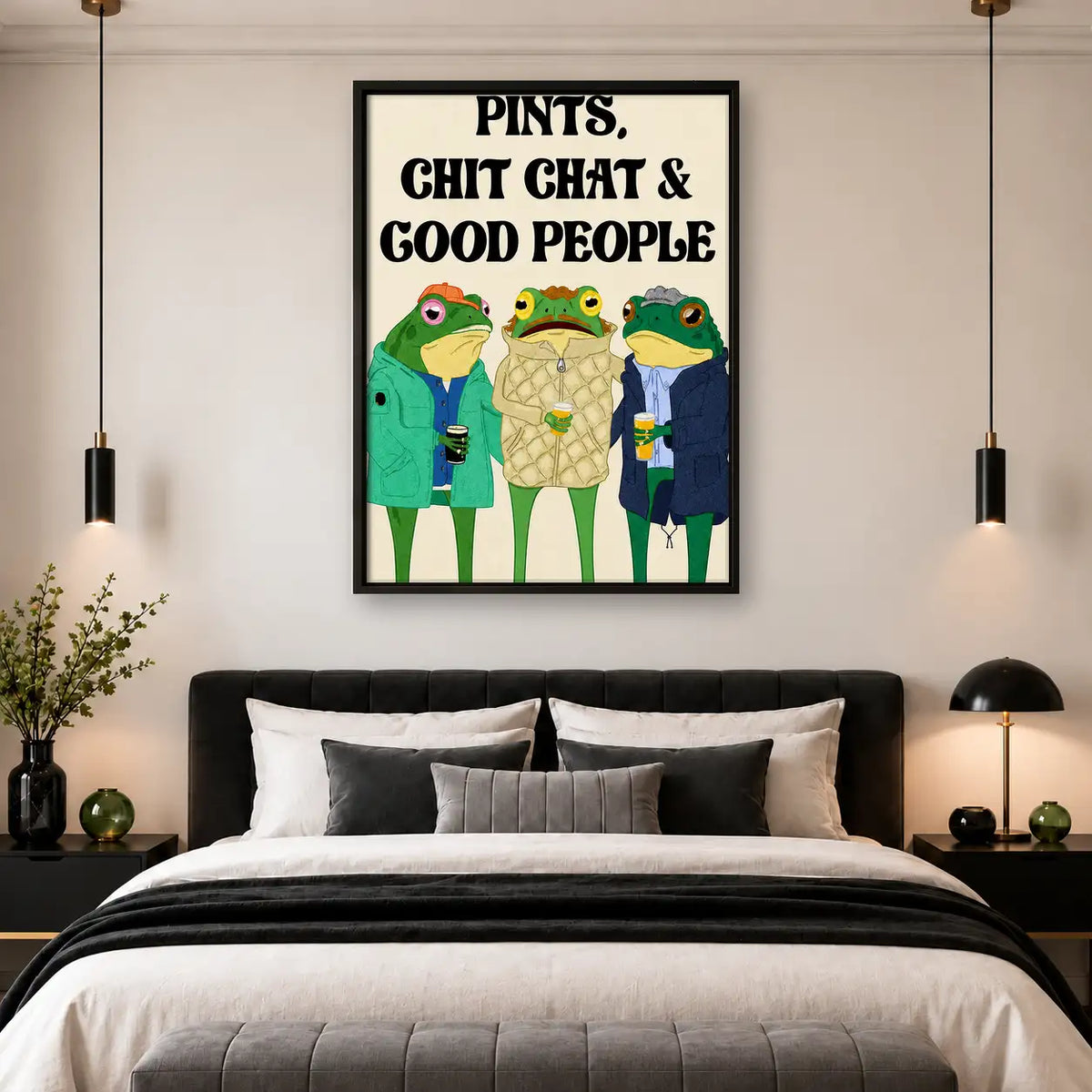 Pints Chit Chat and Good People Frogs Wall Art 4