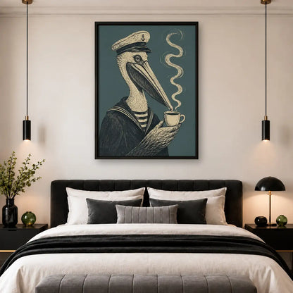 Plague Doctor Drinking Coffee Wall Art 4