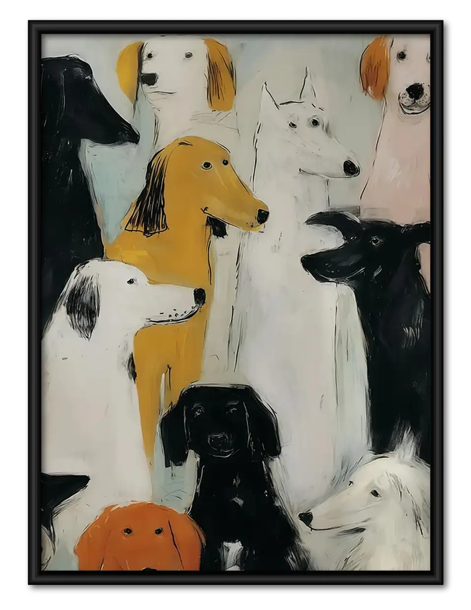 Playful Dog Portrait Collage Wall Art 1