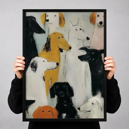 Playful Dog Portrait Collage Wall Art 3