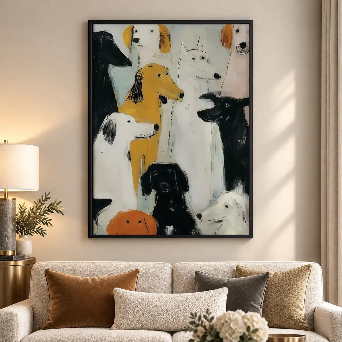 Playful Dog Portrait Collage Wall Art 5