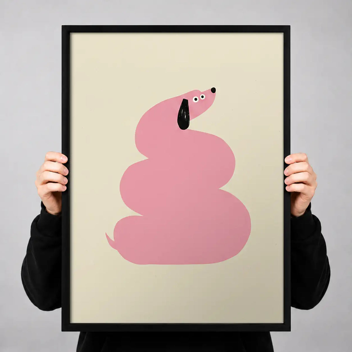Playful Pink Flamingo Shape Wall Art 3