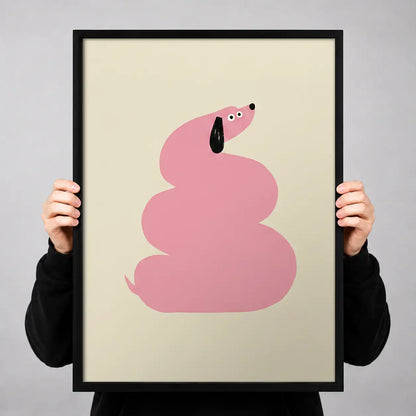 Playful Pink Flamingo Shape Wall Art 3
