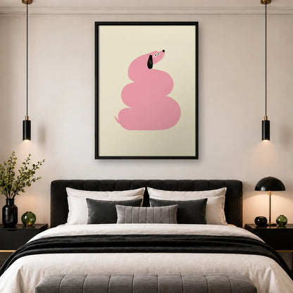 Playful Pink Flamingo Shape Wall Art 4
