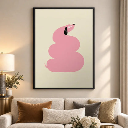 Playful Pink Flamingo Shape Wall Art 5