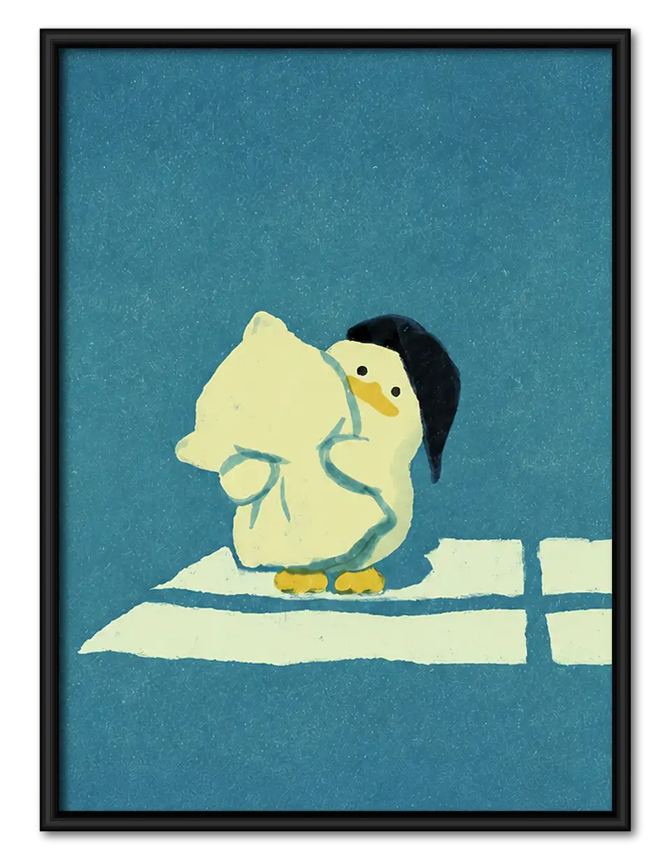 Polar Bear Reading in Sunlight Wall Art 1