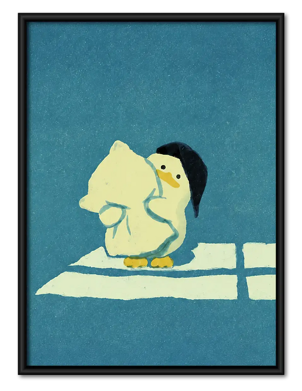 Polar Bear Reading in Sunlight Wall Art
