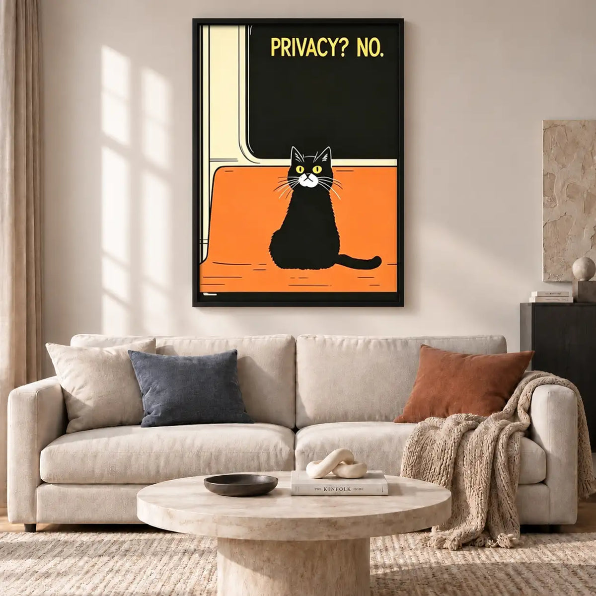 Privacy No Black Cat Subway Poster Wall Art 2
