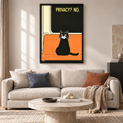 Privacy No Black Cat Subway Poster Wall Art 2