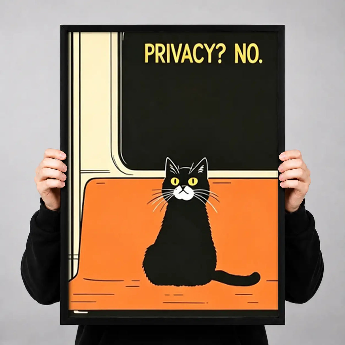 Privacy No Black Cat Subway Poster Wall Art 3