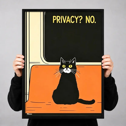 Privacy No Black Cat Subway Poster Wall Art 3