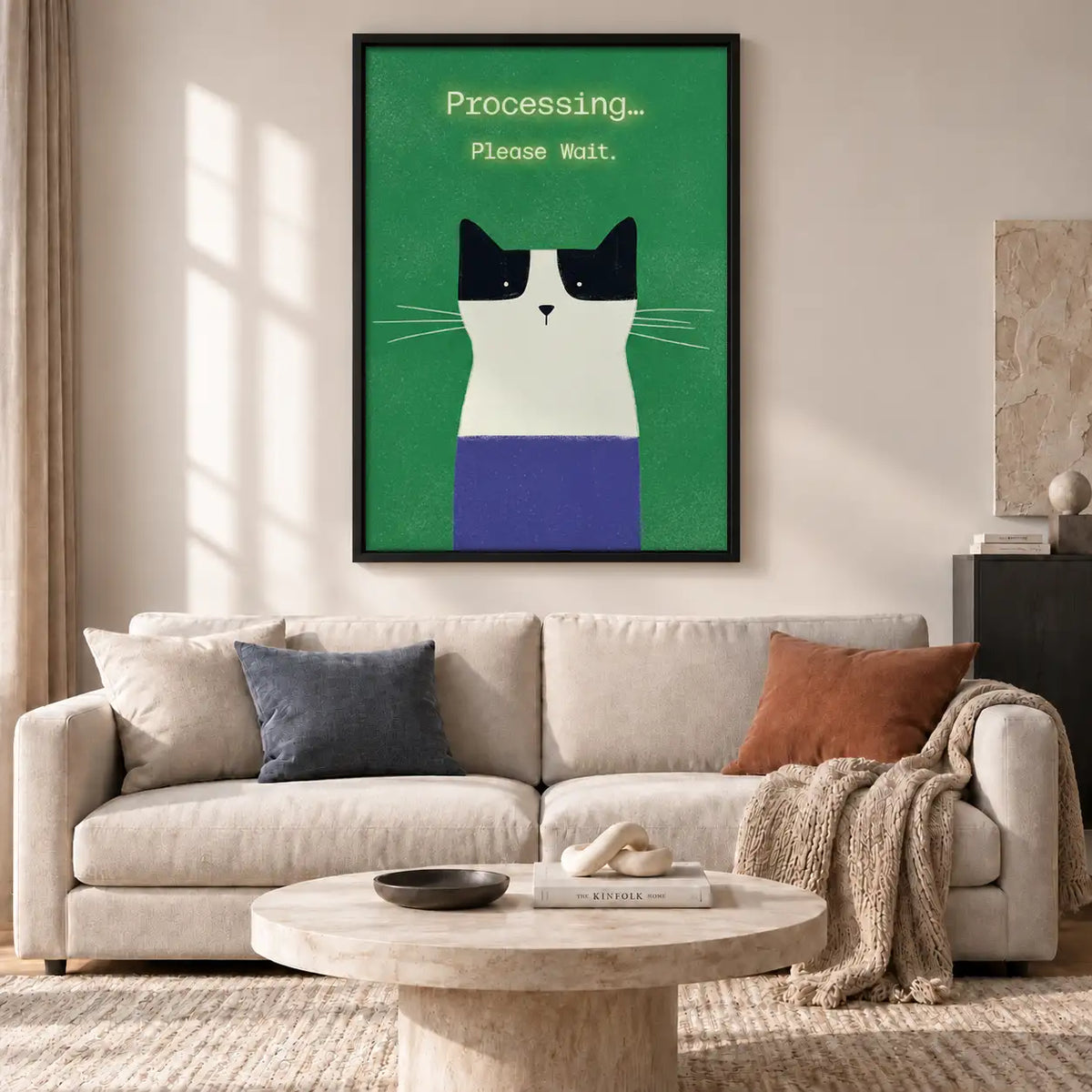 Processing Please Wait Cat Wall Art 2