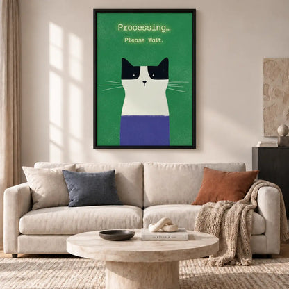 Processing Please Wait Cat Wall Art 2