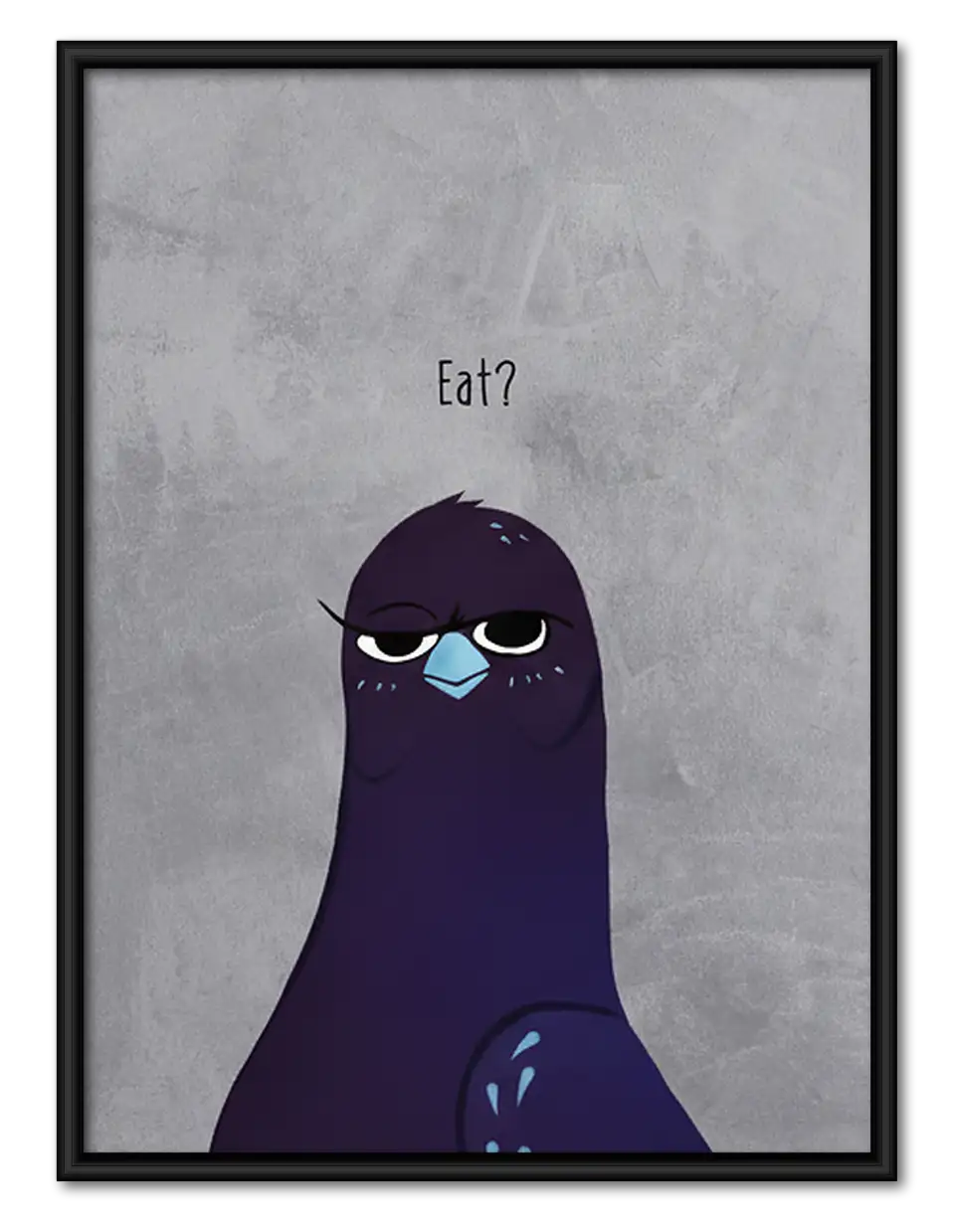 Purple Creature Asking Eat Wall Art 1